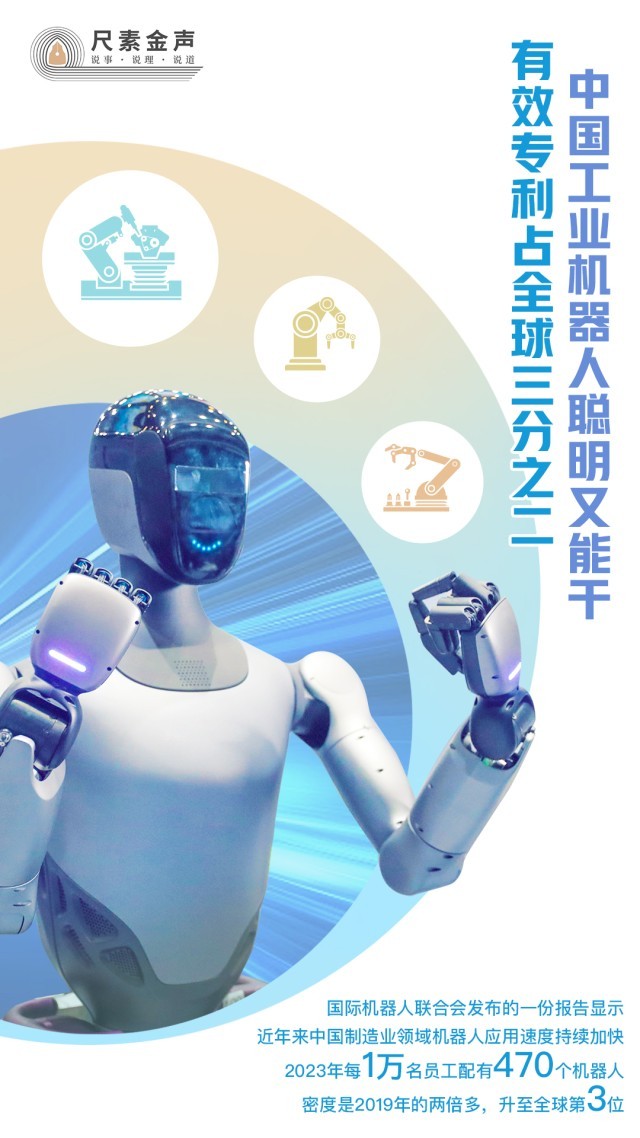有效专利占全球23中国工业机器人聪明又能干